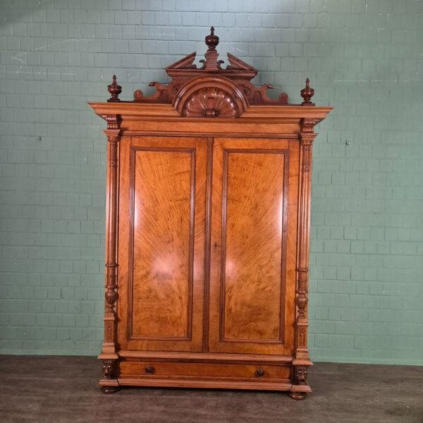 Wardrobe Gründerzeit 1880 Walnut - Image 3