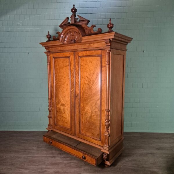 Wardrobe Gründerzeit 1880 Walnut - Image 19