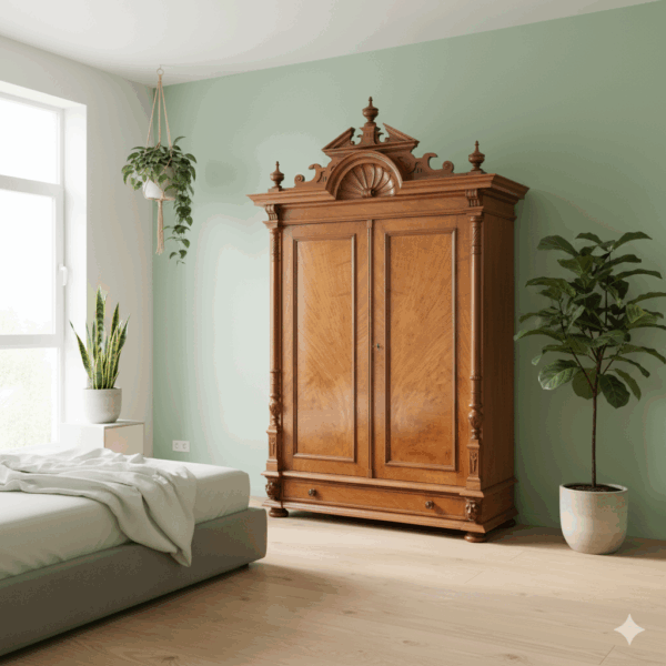 Wardrobe Gründerzeit 1880 Walnut - Image 2