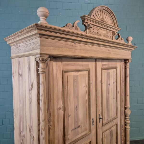 Wardrobe Gründerzeit 1880 Pine - Image 6