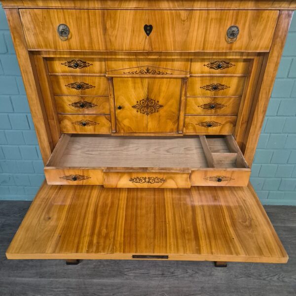 Secretary Biedermeier 1820 Cherry Wood - Image 8