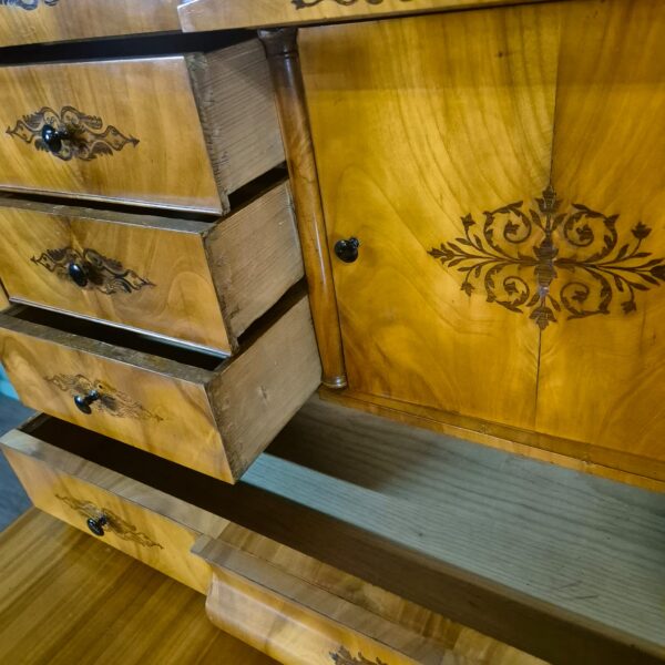 Secretary Biedermeier 1820 Cherry Wood - Image 11