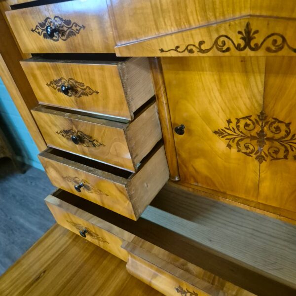 Secretary Biedermeier 1820 Cherry Wood - Image 9