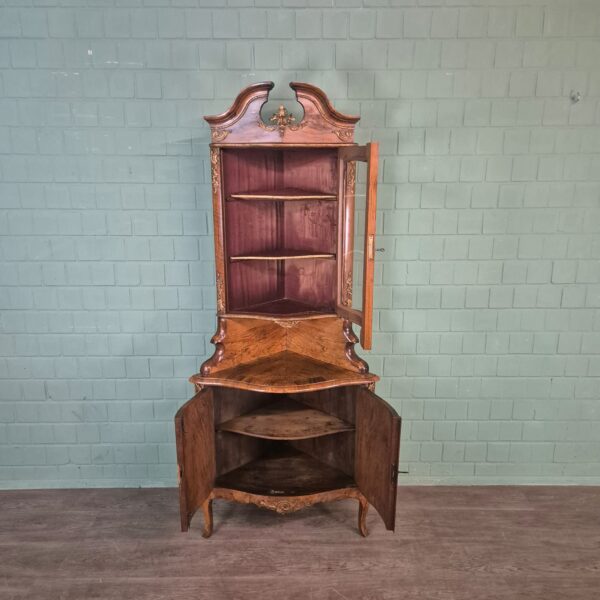 Corner Cabinet Dresden Baroque 1870 Walnut - Image 24