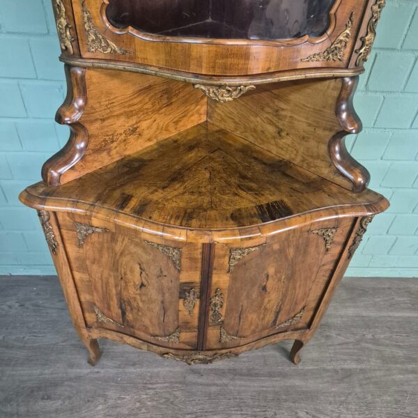 Corner Cabinet Dresden Baroque 1870 Walnut - Image 14