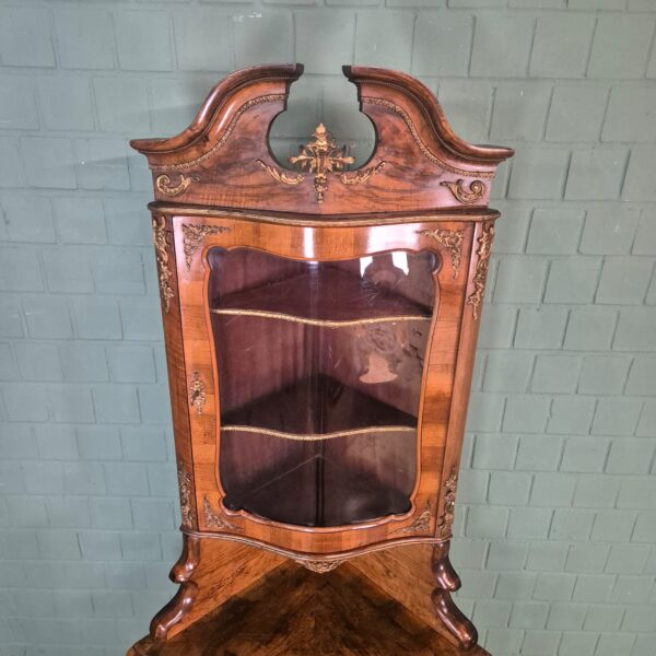 Corner Cabinet Dresden Baroque 1870 Walnut - Image 23