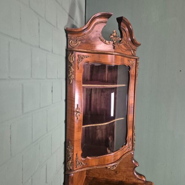 Corner Cabinet Dresden Baroque 1870 Walnut - Image 6
