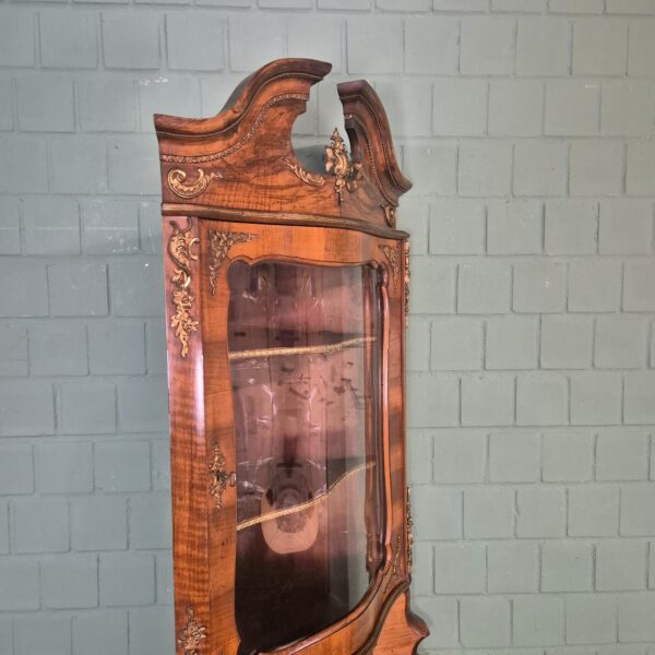 Corner Cabinet Dresden Baroque 1870 Walnut - Image 7