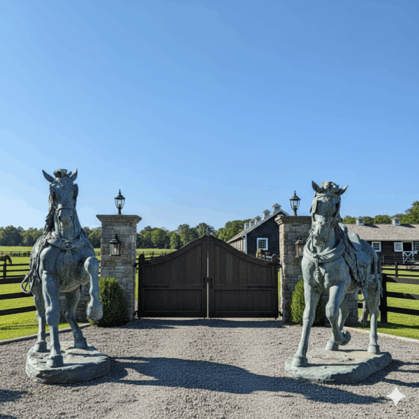 Statues Horses Bronze 2,08 m - Image 2