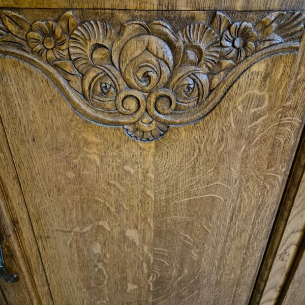 Cabinet Art-Deco 1930 Oak - Image 6