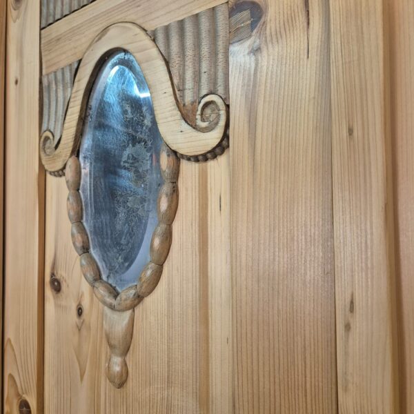 Wardrobe Jugendstil 1910 Pine - Image 7