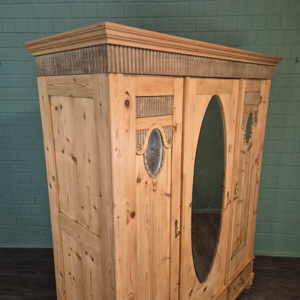 Wardrobe Jugendstil 1910 Pine - Image 4