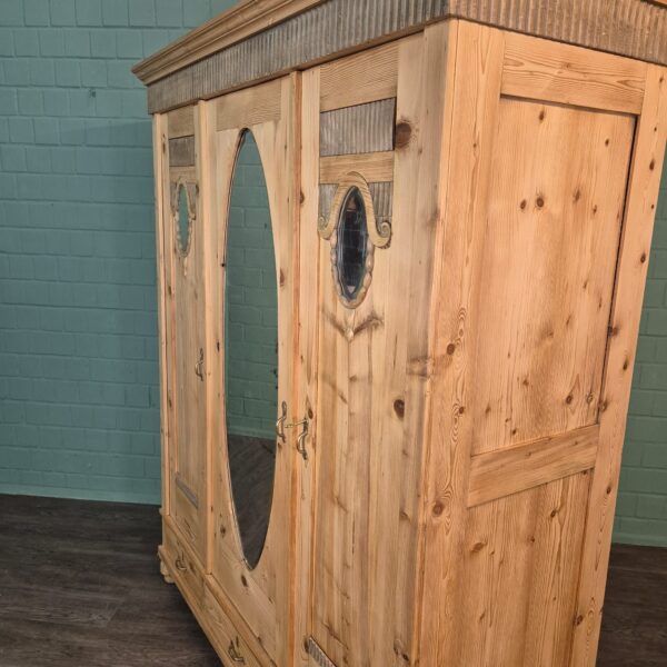 Wardrobe Jugendstil 1910 Pine - Image 9