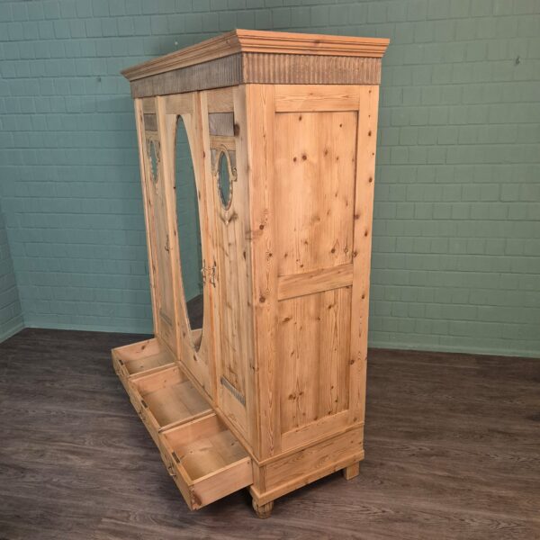 Wardrobe Jugendstil 1910 Pine - Image 14