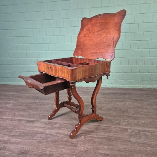 Sewing Table Biedermeier 1850 Mahogany - Image 15