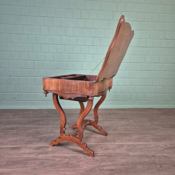 Sewing Table Biedermeier 1850 Mahogany - Image 11