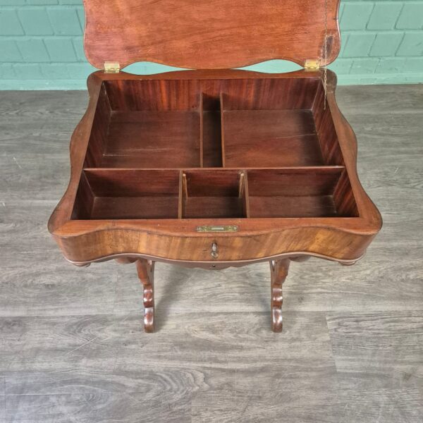 Sewing Table Biedermeier 1850 Mahogany - Image 13