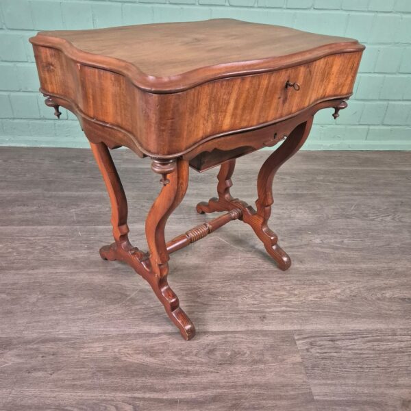 Sewing Table Biedermeier 1850 Mahogany - Image 3