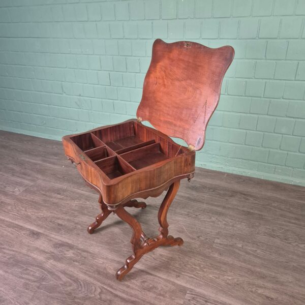 Sewing Table Biedermeier 1850 Mahogany - Image 10