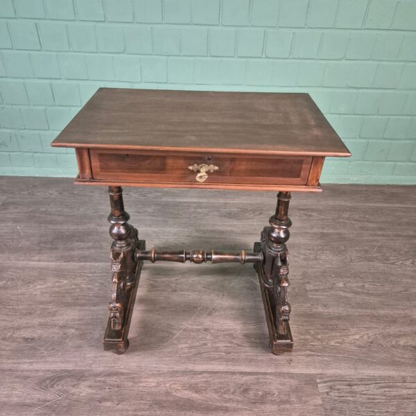 Sewing Table Gründerzeit 1880 Oak - Image 3