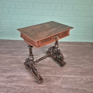 Sewing Table Gründerzeit 1880 Oak