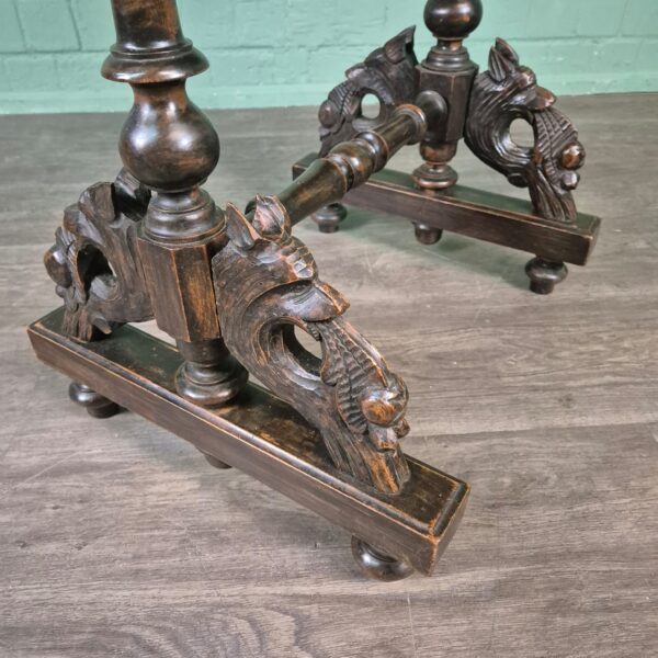 Sewing Table Gründerzeit 1880 Oak - Image 6