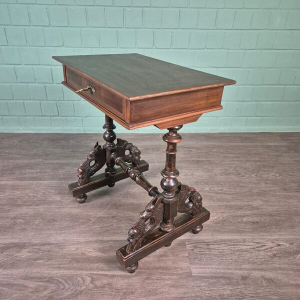 Sewing Table Gründerzeit 1880 Oak - Image 4