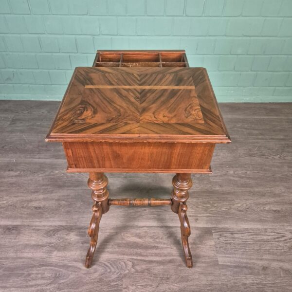 Sewing Table Gründerzeit 1880 Walnut - Image 12