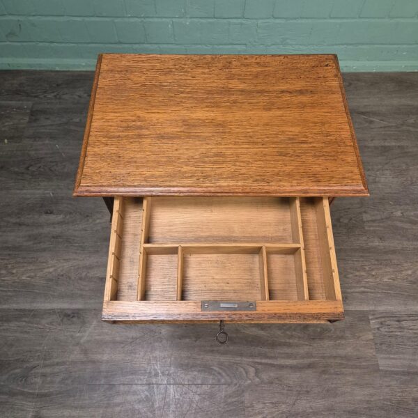 Sewing Table Gründerzeit 1880 Oak - Image 7