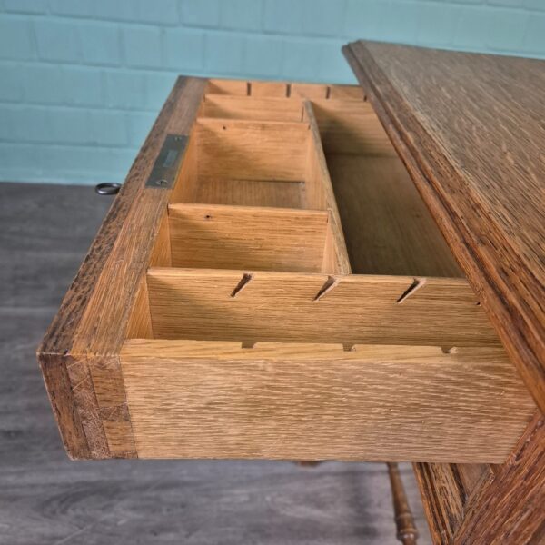 Sewing Table Gründerzeit 1880 Oak - Image 12