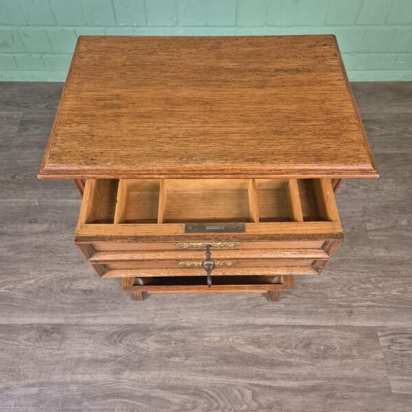 Sewing Table Gründerzeit 1880 Oak - Image 6