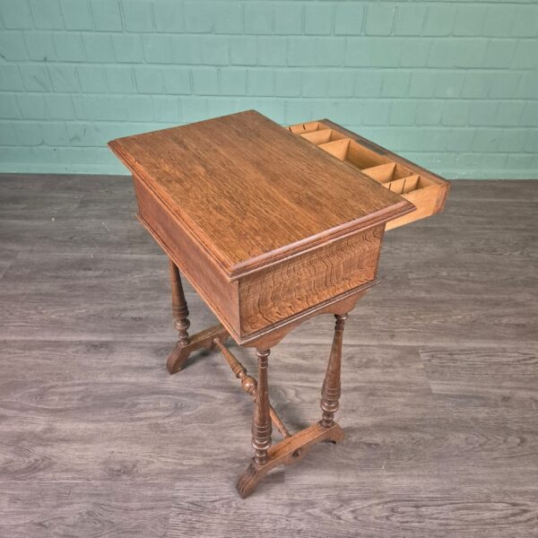 Sewing Table Gründerzeit 1880 Oak - Image 11