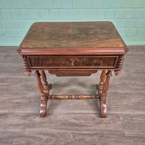 Sewing Table Gründerzeit 1880 Walnut - Image 4