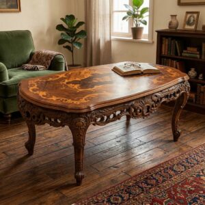 Coffee Table Walnut Neo-baroque