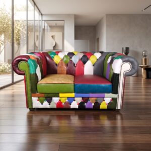 Chesterfield Sofa Leather Model Carnival 1,63 m