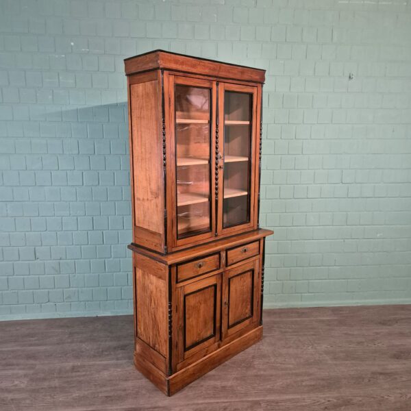 Display Cabinet Louis Philippe 1860 Birch Wood