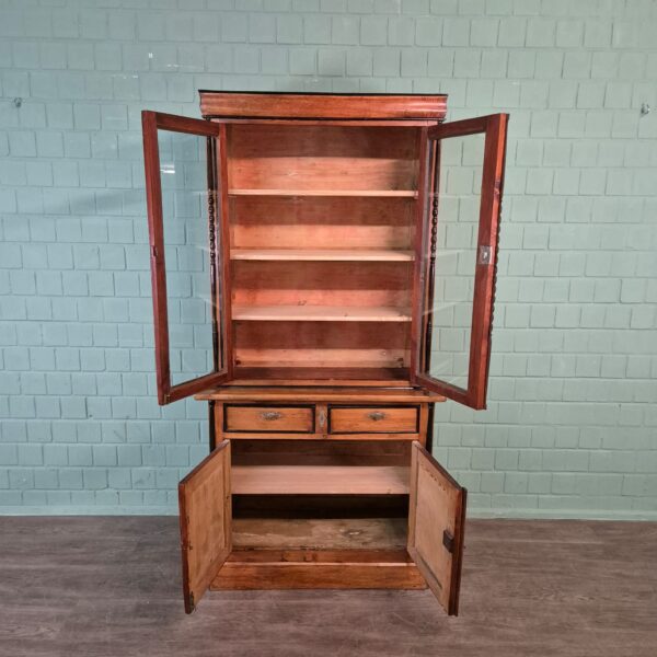 Display Cabinet Louis Philippe 1860 Birch Wood - Image 13