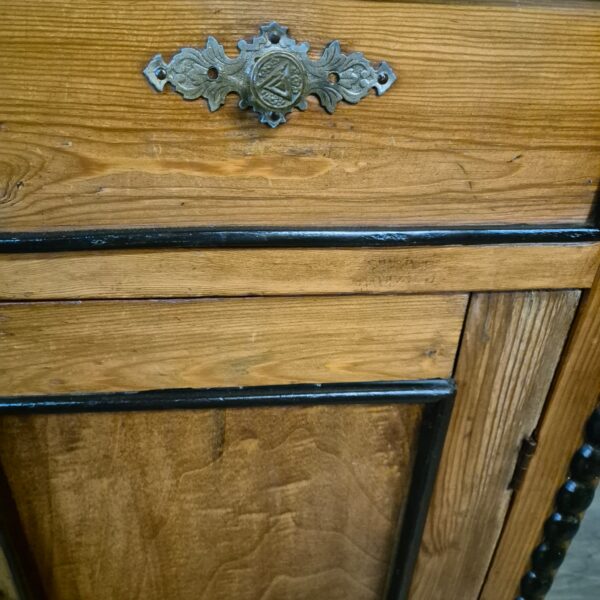 Display Cabinet Louis Philippe 1860 Birch Wood - Image 10