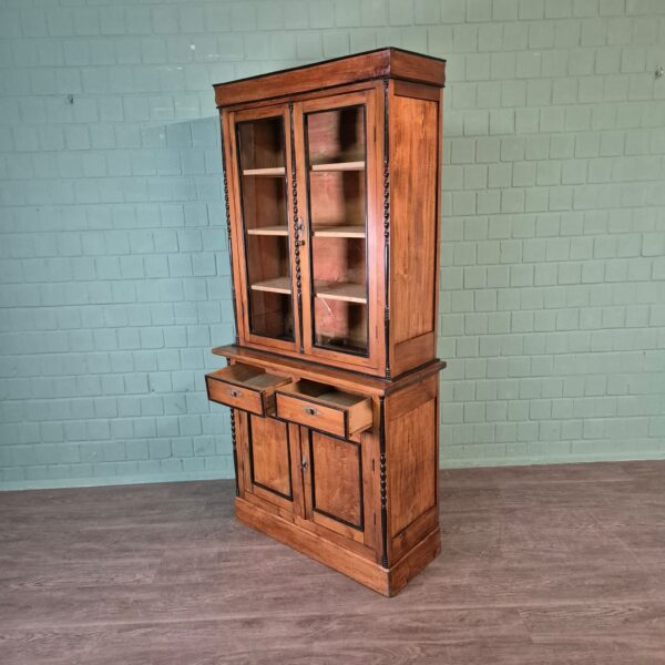 Display Cabinet Louis Philippe 1860 Birch Wood - Image 14