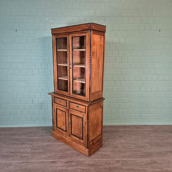 Display Cabinet Louis Philippe 1860 Birch Wood - Image 4
