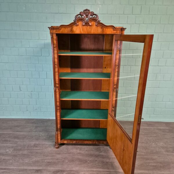 Display Cabinet Biedermeier 1860 Walnut - Image 14