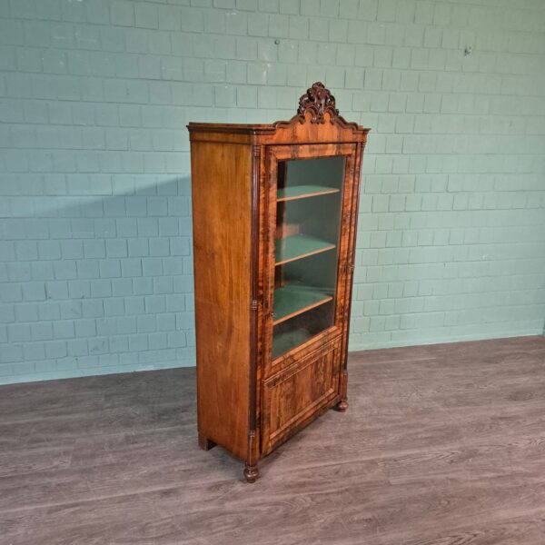 Display Cabinet Biedermeier 1860 Walnut