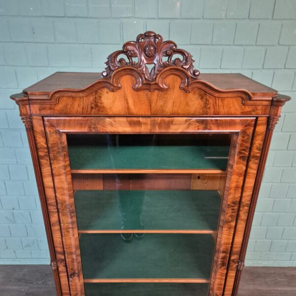 Display Cabinet Biedermeier 1860 Walnut - Image 12