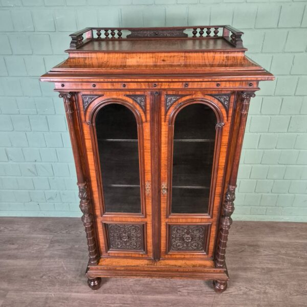 Display Cabinet Gründerzeit 1880 Walnut - Image 4