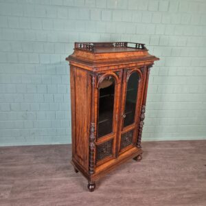 Display Cabinet Gründerzeit 1880 Walnut