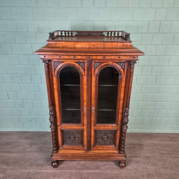 Display Cabinet Gründerzeit 1880 Walnut - Image 3