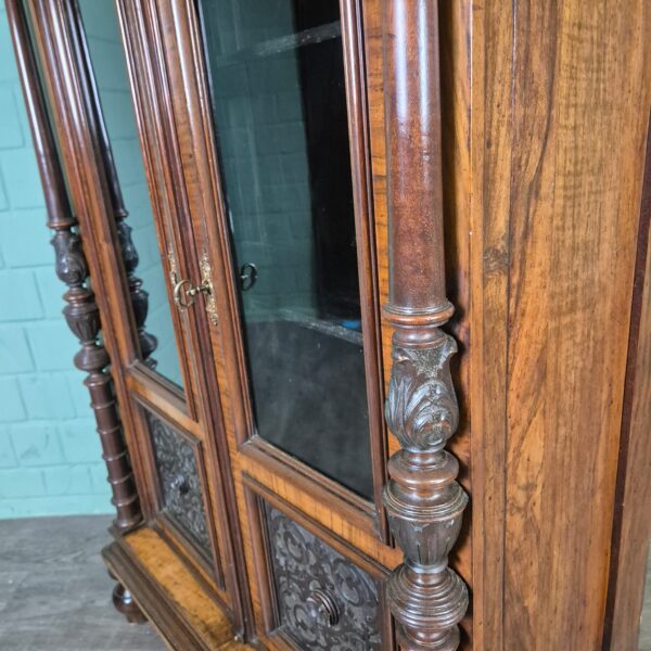 Display Cabinet Gründerzeit 1880 Walnut - Image 9