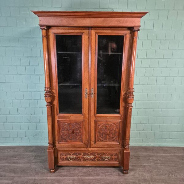 Bookcase Gründerzeit 1880 Walnut - Image 3