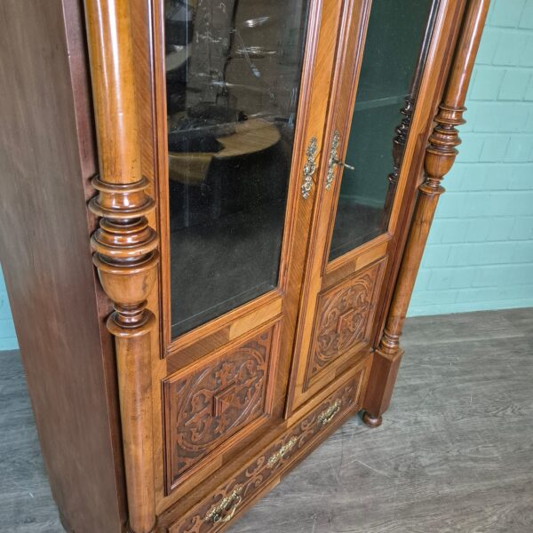 Bookcase Gründerzeit 1880 Walnut - Image 6