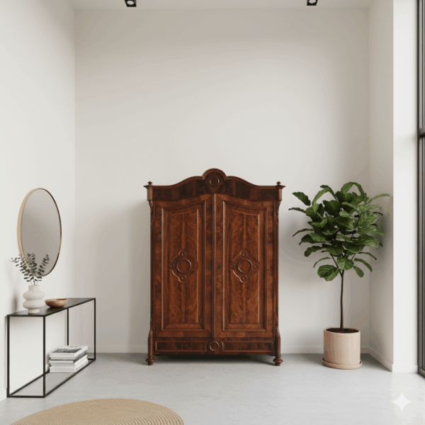 Wardrobe Louis Philippe 1860 Walnut - Image 2